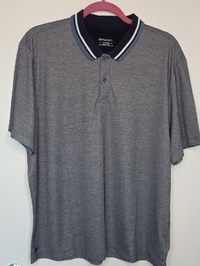 UNTUCKit Mens Polo Shirt Adult XLarge Gray Short Sleeve Polo Shirt